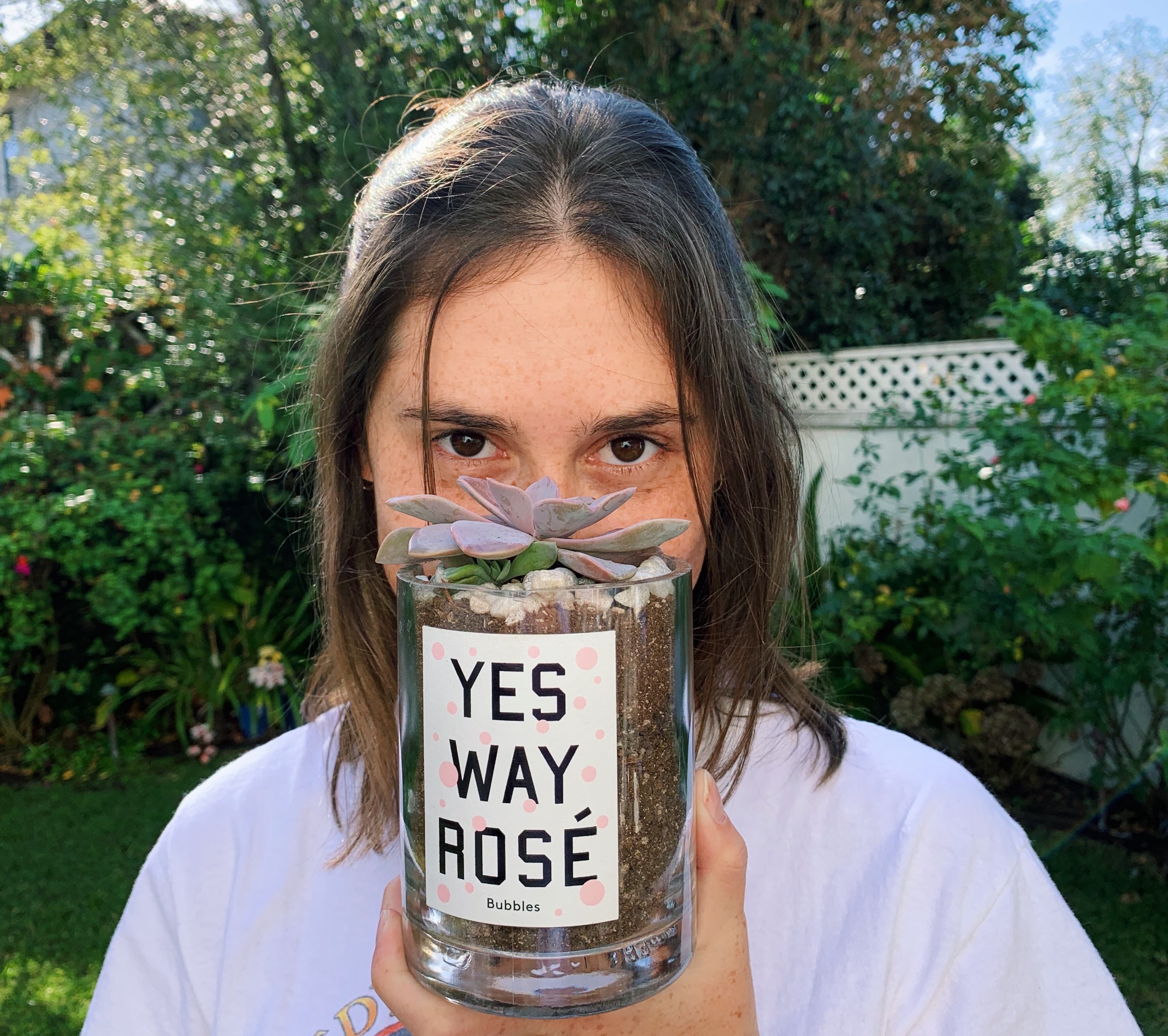 Founder holding succulent